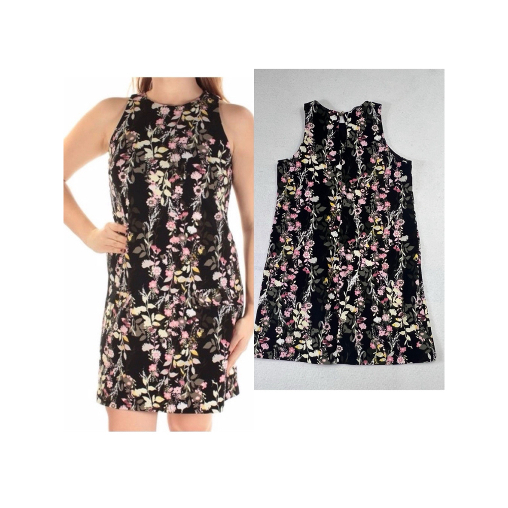 INC International Concepts Dress Women Floral Pockets A-Line Large